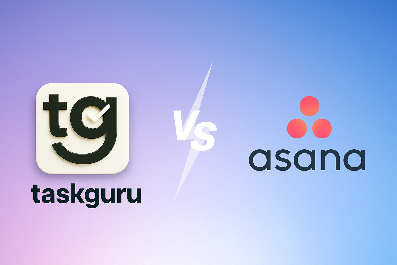 TaskGuru vs Asana comparison visualization showing cost savings and features